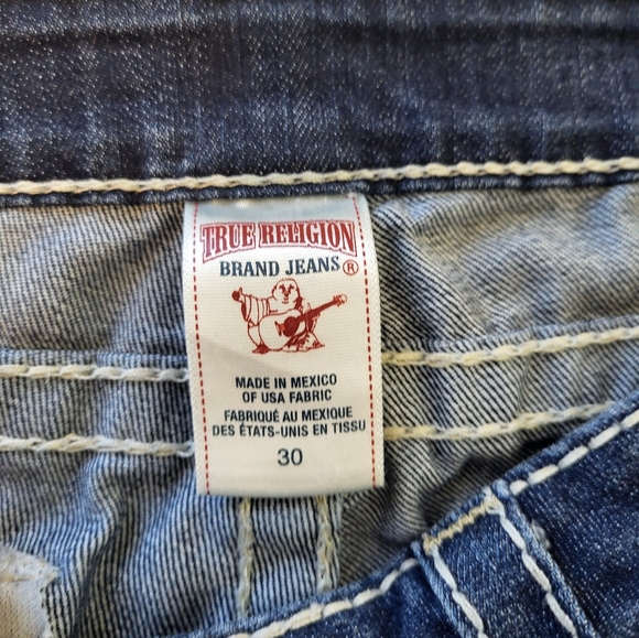 True Religion Dark Blue Skinny Jeans,  Size 30 X 31 - Picture 4 of 7